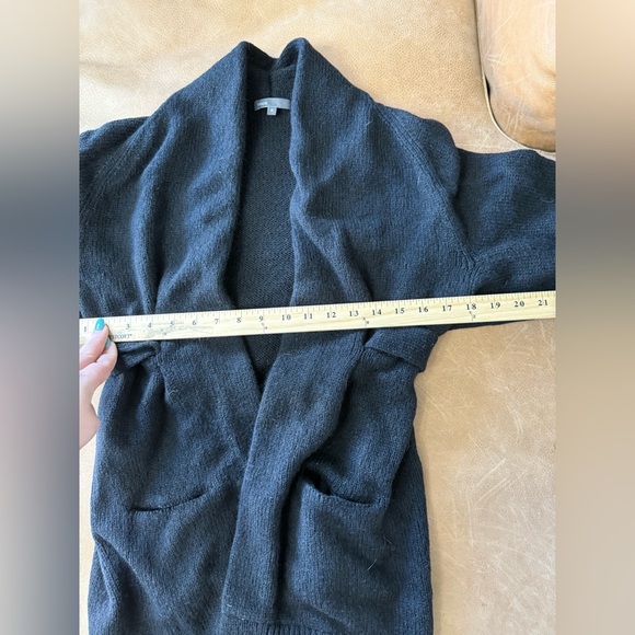 Vince Wool Wrap Sweater Cardigan Black Women’s Size Medium - Picture 4 of 7